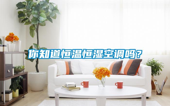 你知道恒溫恒濕空調(diào)嗎?