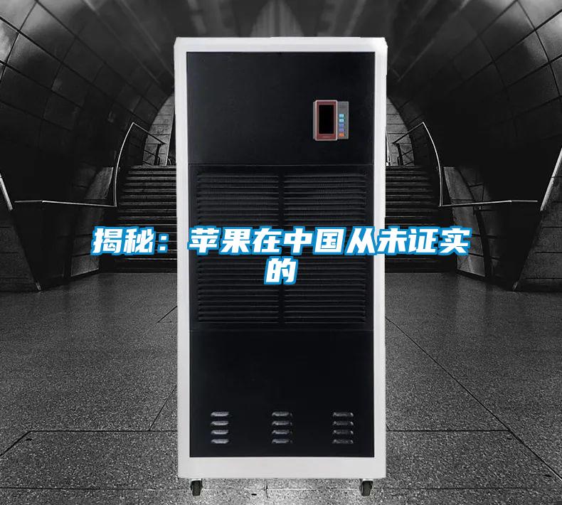 揭秘:蘋果在中國從未證實的