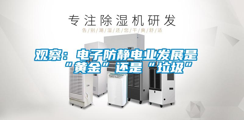 觀察:電子防靜電業發展是“黃金”還是“垃圾”