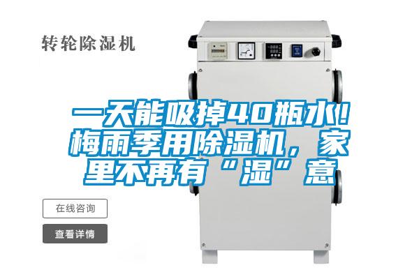 一天能吸掉40瓶水!梅雨季用除濕機,家里不再有“濕”意