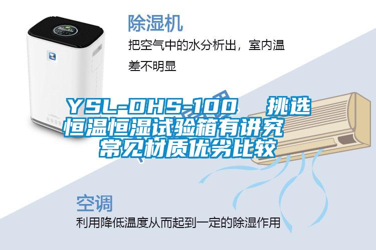 YSL-DHS-100 挑選恒溫恒濕試驗箱有講究 常見材質優劣比較