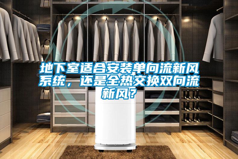 地下室適合安裝單向流新風(fēng)系統(tǒng),還是全熱交換雙向流新風(fēng)?