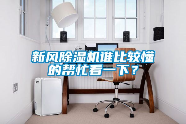 新風除濕機誰比較懂的幫忙看一下?