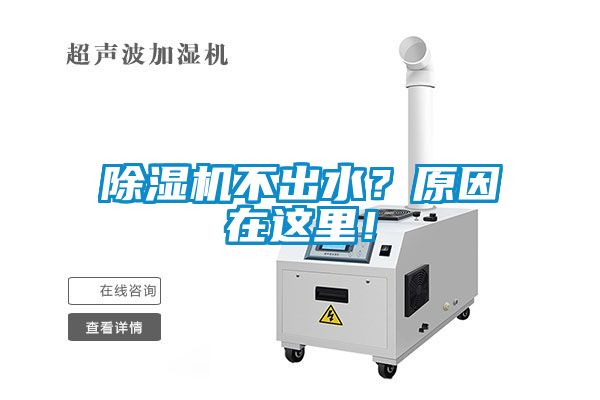 除濕機不出水？原因在這里！
