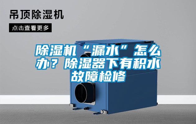 除濕機“漏水”怎么辦?除濕器下有積水故障檢修